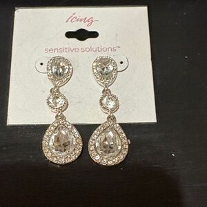 Icing Crystal Teardrop Earrings